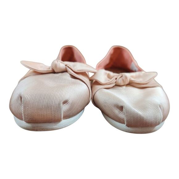 Toms womens sz 9.5 blush pink slide on bow flats comfort shoes ballet - Picture 5 of 10